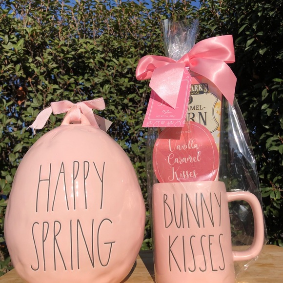 Rae Dunn “HAPPY SPRING” pink medium size egg - Picture 3 of 3